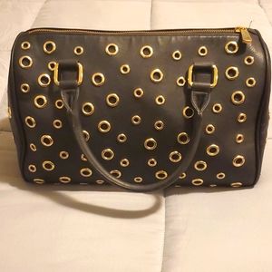 Express Black Leather Bag